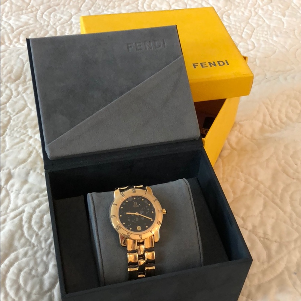 Fendi gold watch
